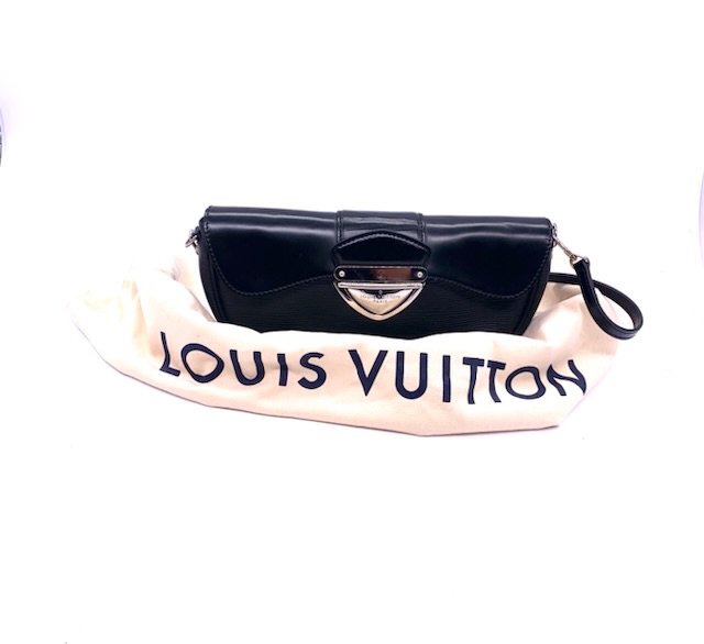 Bolso bandolera Louis Vuitton Vintage en cuero Epi negro y cuero
